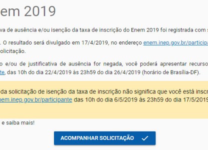 Como conseguir a isenção da taxa de inscrição do Enem?